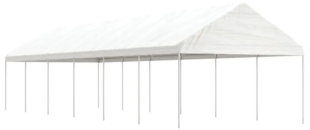 vidaXL Gazebo com telhado 13,38x4,08x3,22 m polietileno branco
