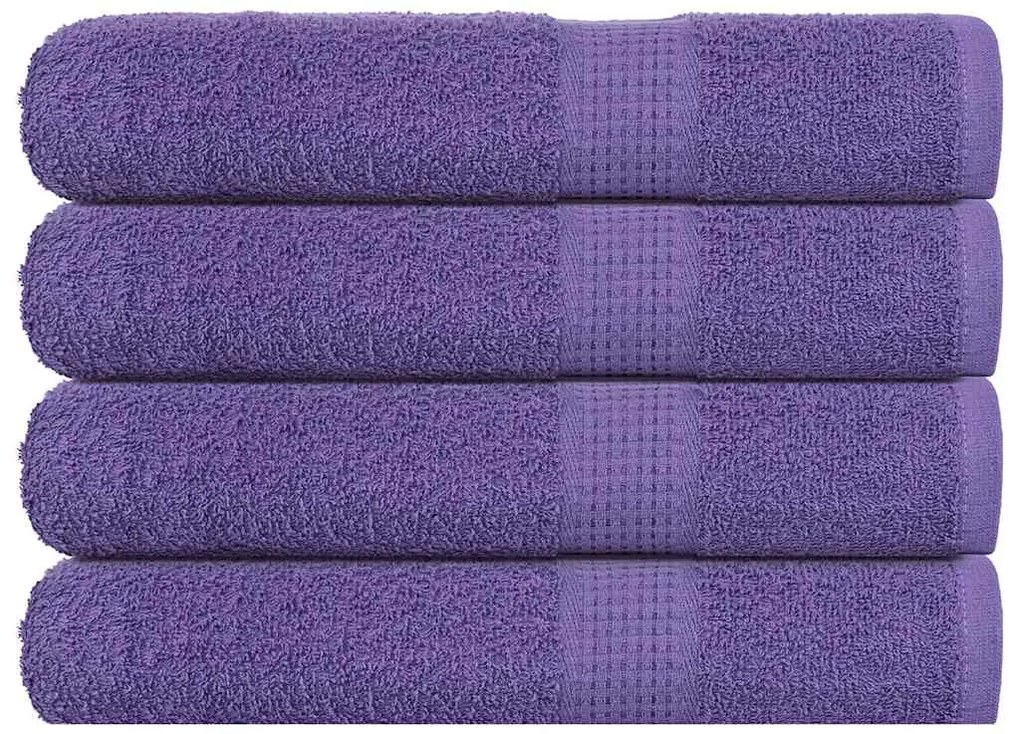 vidaXL Toalhas FROGN 4 pcs 100x200 cm 360 g/m² roxo