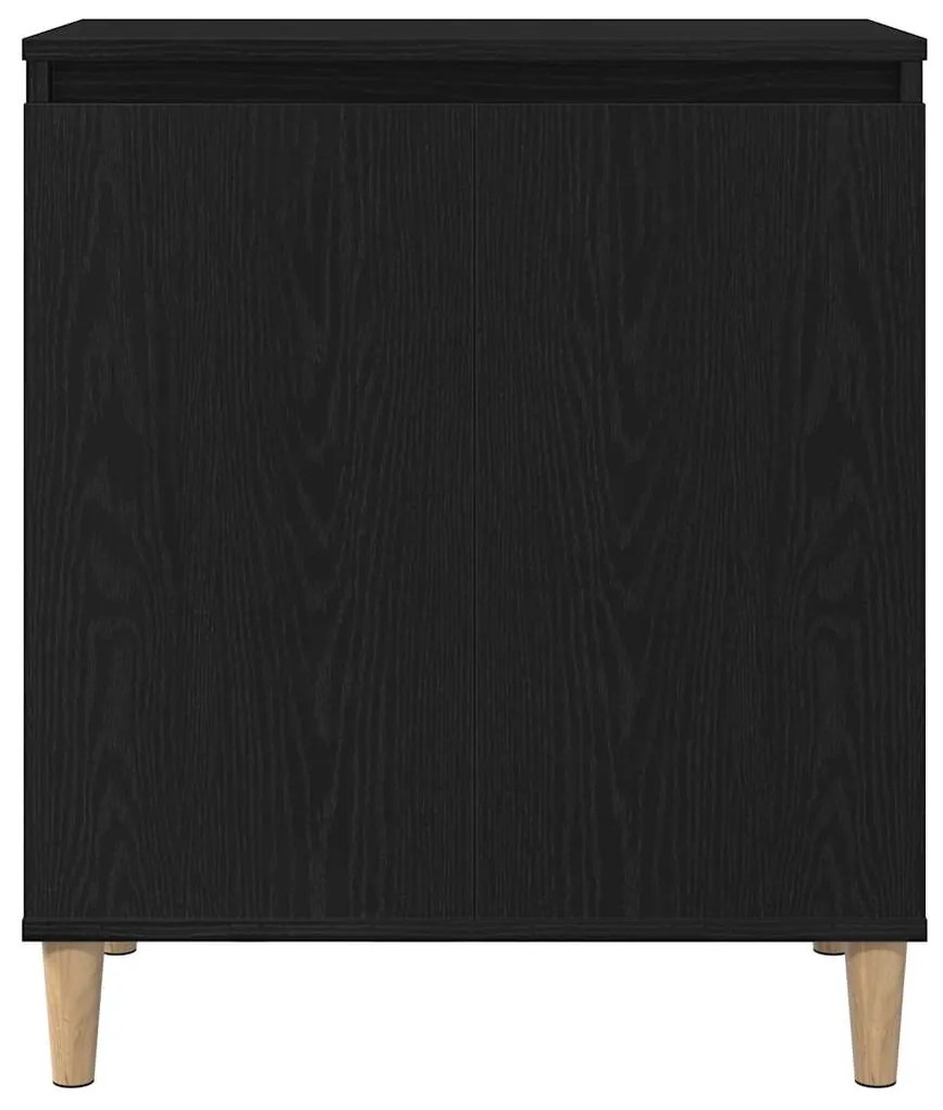 Sideboard vidaXL Preto Carvalho 60x35x70 cm Madeira de engenharia