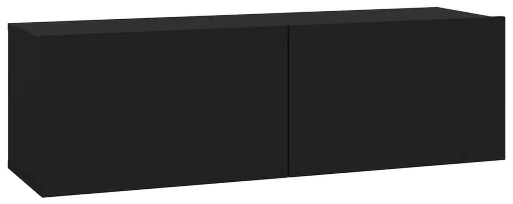 Conjunto móveis de TV 6 pcs madeira processada preto