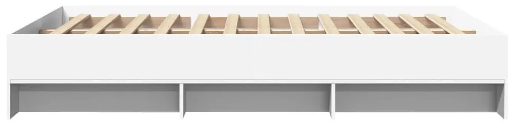 Estrutura de cama 135x190 cm derivados de madeira branco