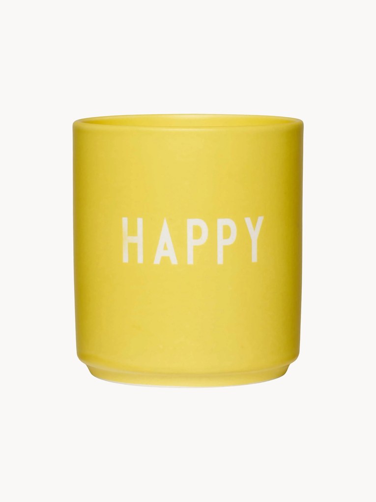 Caneca de design com inscrição Favourite HAPPY