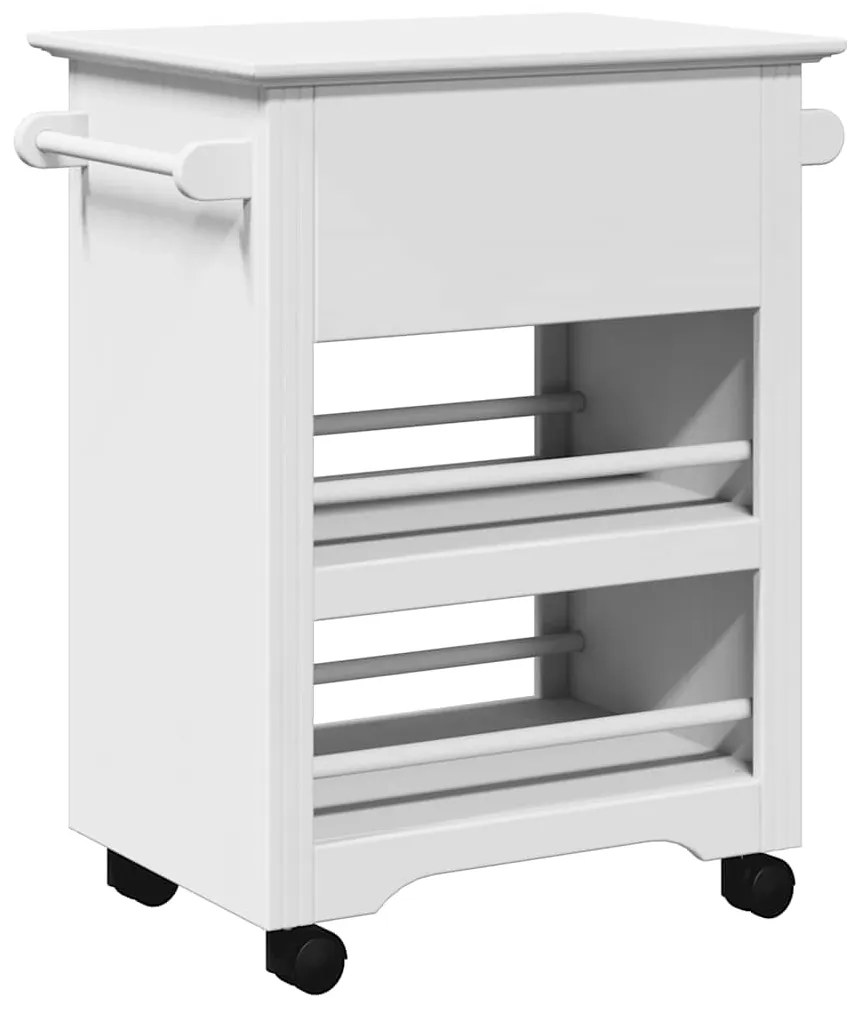 Carrinho de cozinha BODO branco 67,5x45x80 cm