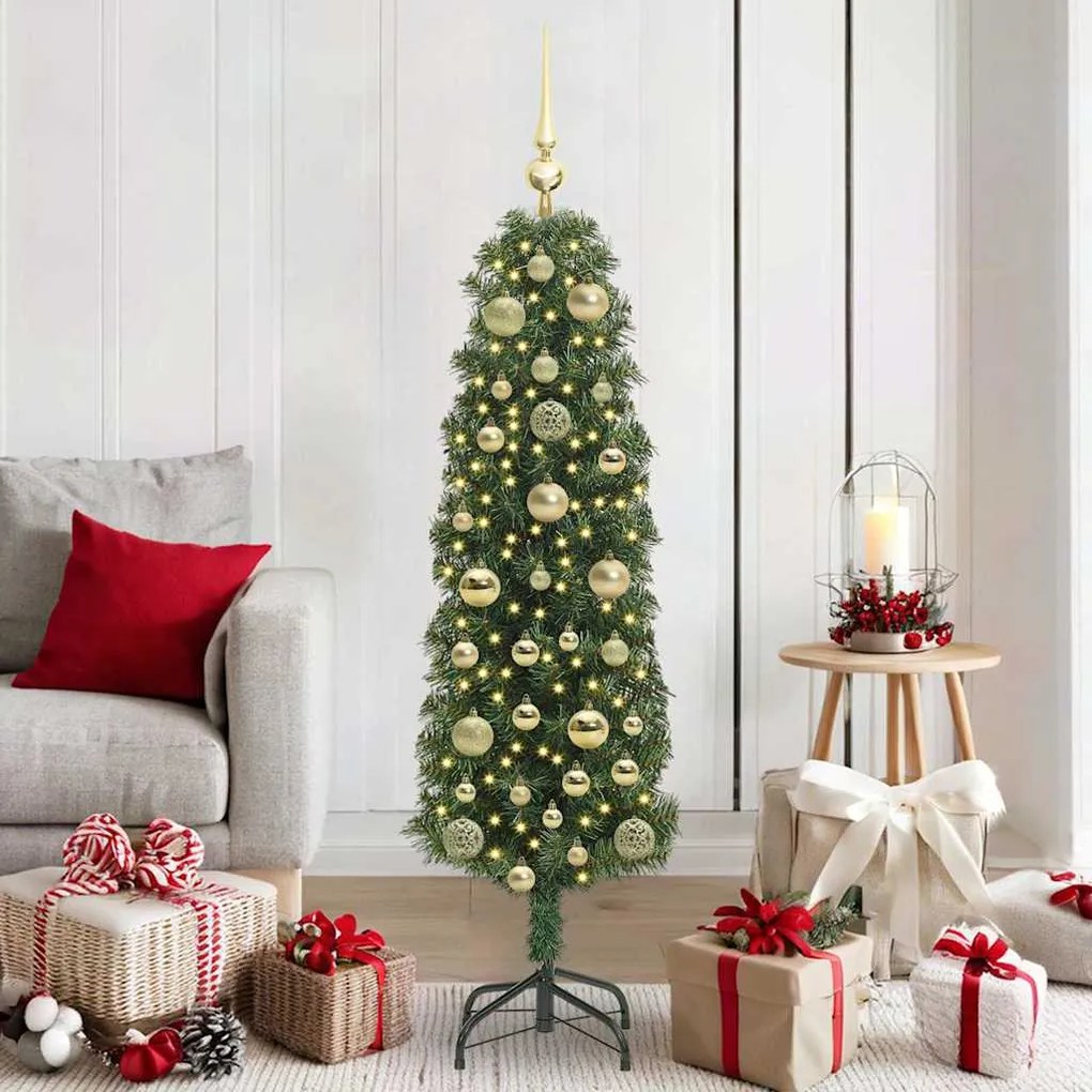 vidaXL Árvore de Natal Artificial Verde 150 cm PVC e Aço e Plástico