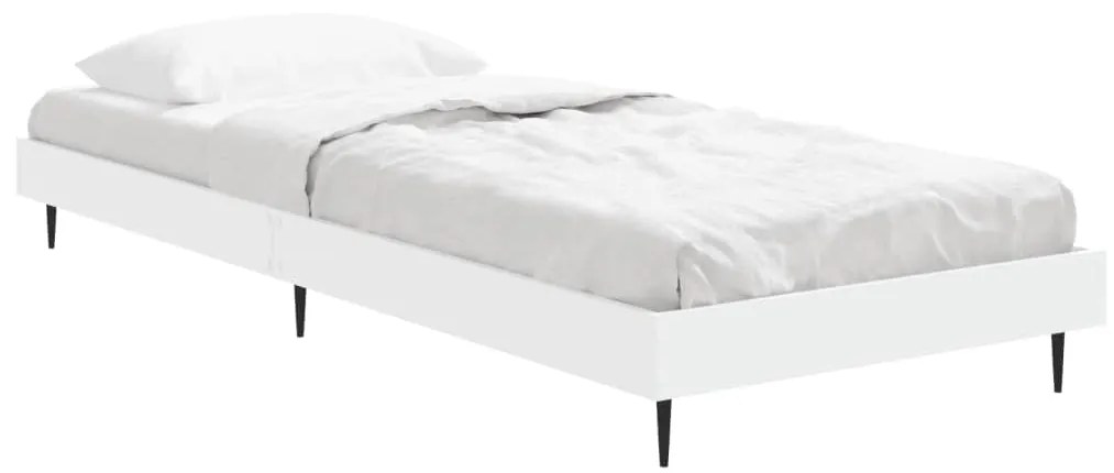 Estrutura de cama 75x190 cm derivados de madeira branco