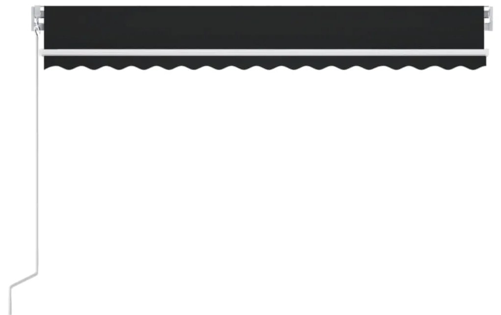 Toldo retrátil manual com LED 400x350 cm antracite