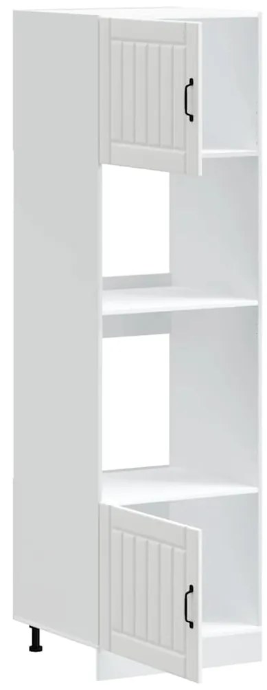 Armários forno 2 pcs Kalmar derivados de madeira branco