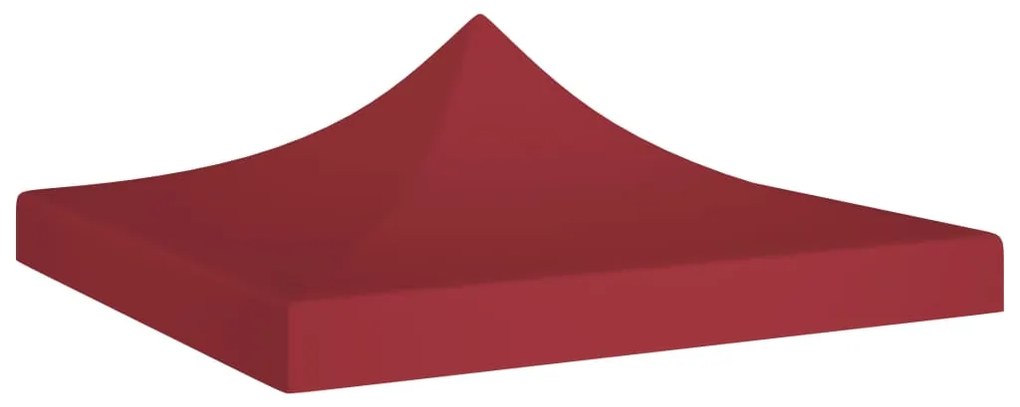 315322 vidaXL Teto para tenda de festas 3x3 m 270 g/m² bordô