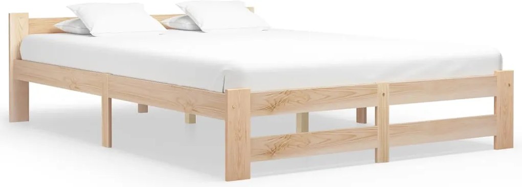 Estrutura de cama 160x200 cm madeira pinho maciço