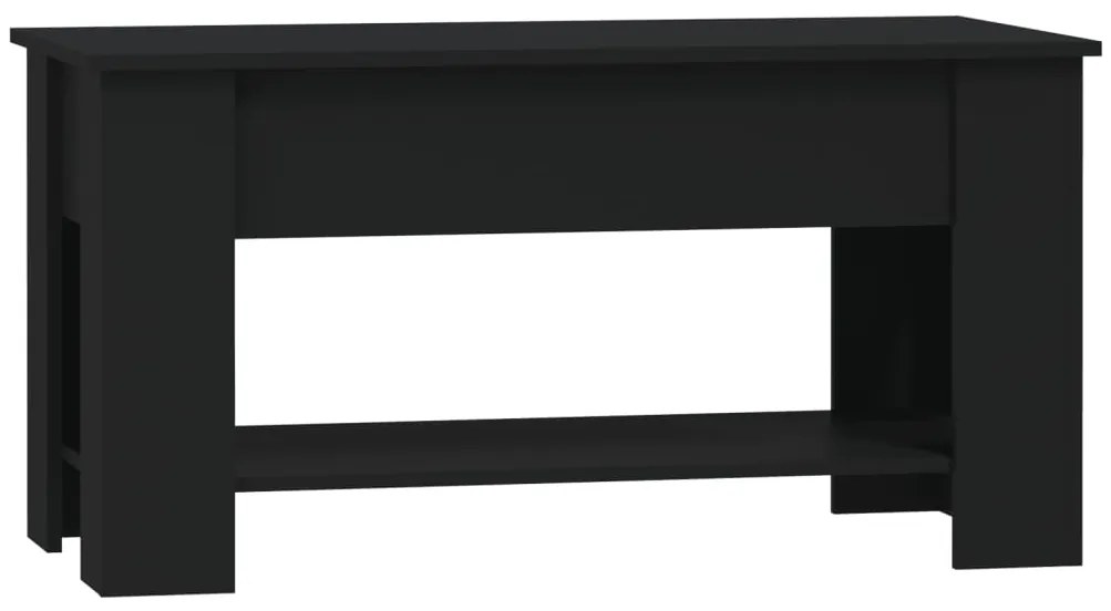 Mesa de centro 101x49x52 cm madeira processada preto
