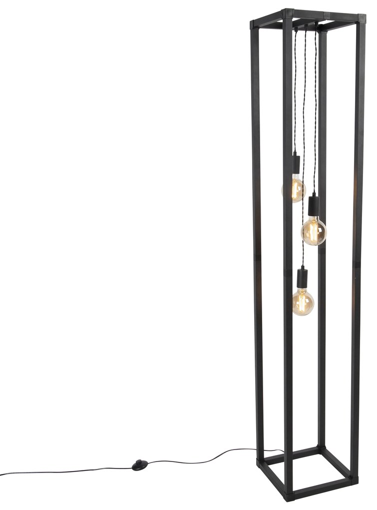 Candeeiro de pé inteligente preto 3 luzes incl. Wifi G95 - Big Cage