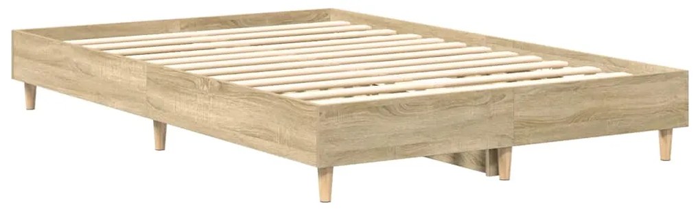 Estrutura de cama sem colchão 140x190 cm carvalho sonoma
