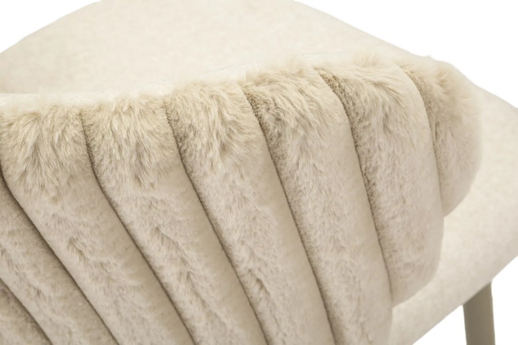 CONJUNTO DE 2 BANCOS DE BAR ALASKA CREME 55X58X106 CM (ALTURA DO ASSENTO CM 77)