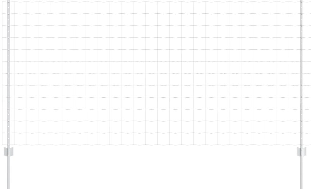 vidaXL Cerca e Poste Prateado 1,2 x 10 m Aço