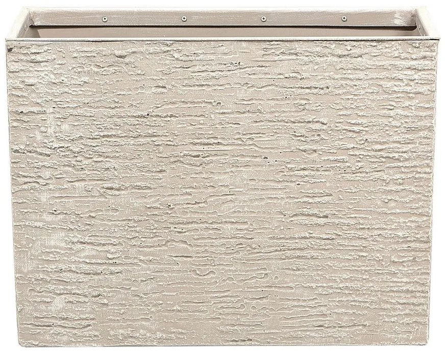 Vaso para plantas creme claro 25 x 60 x 45 cm EDESSA Beliani