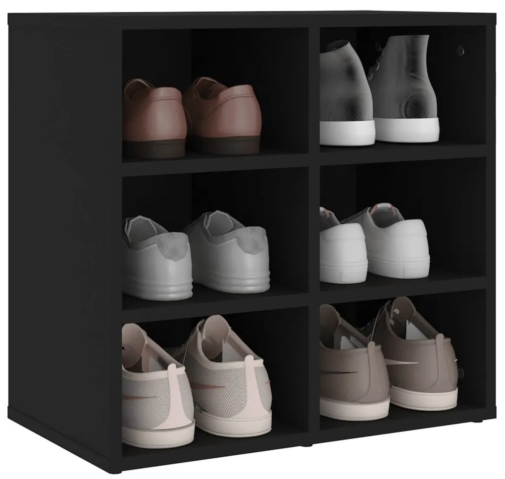 Sapateiras 2 pcs 52,5x30x50 cm preto
