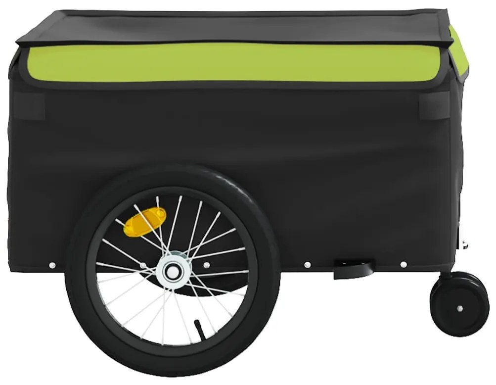 Reboque para bicicleta 45 kg ferro preto e verde