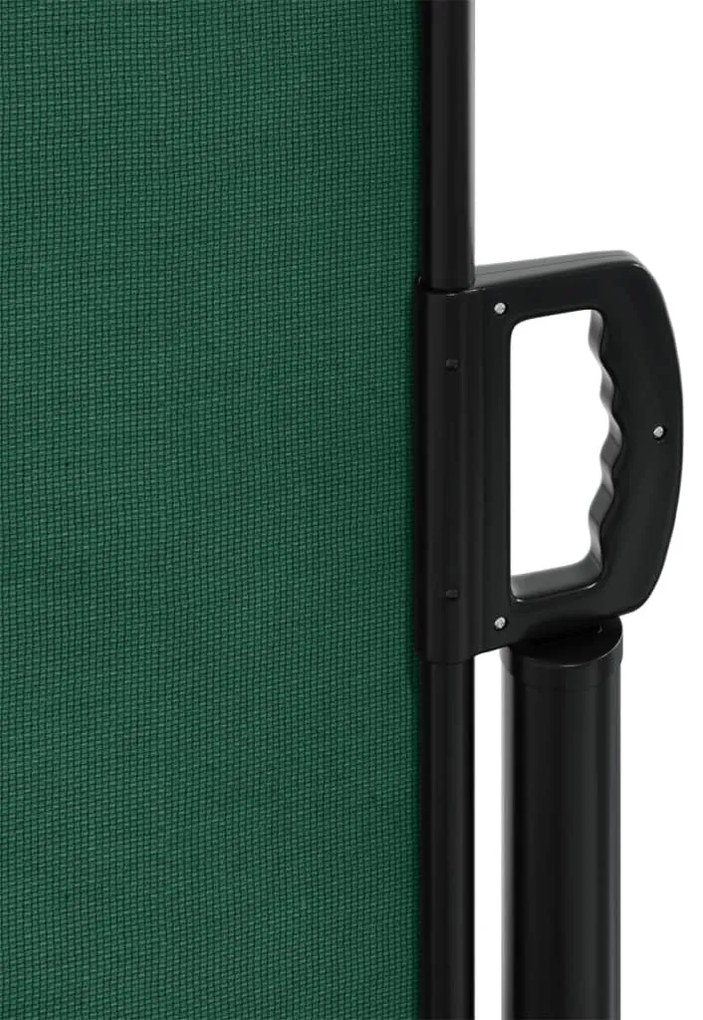Toldo lateral retrátil 120x1000 cm verde-escuro