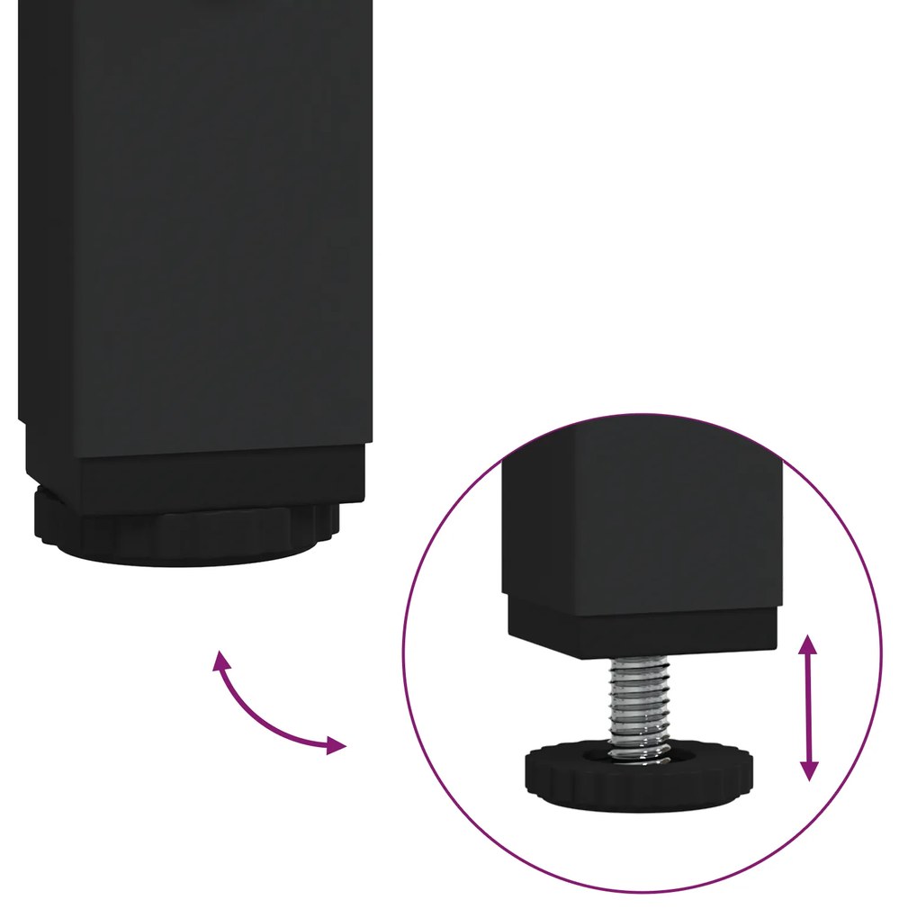 Cabeceira de armazenamento com cabeceira Carvalho preto 75 cm