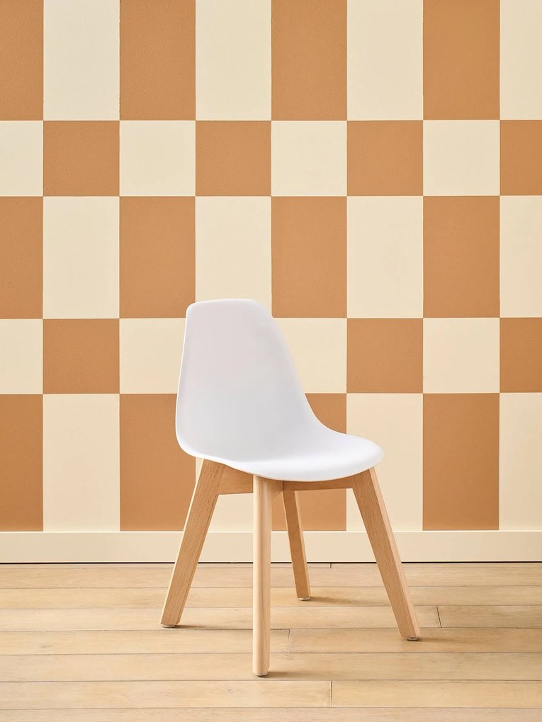 Cadeira de jardim de infância design escandinavo branco