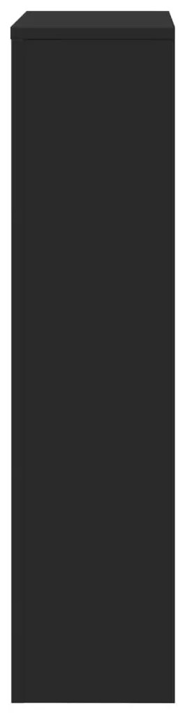 Cobertura de radiador 104x20x82 cm derivados de madeira preto