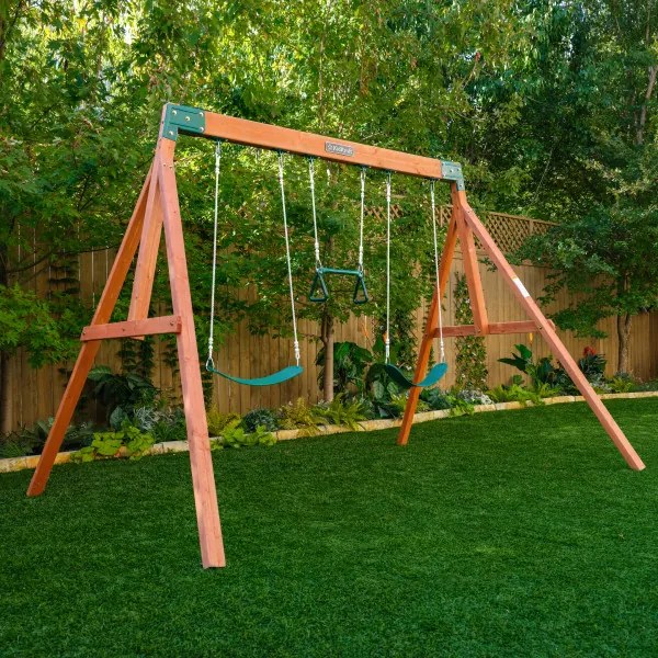 Baloiço infantil para crianças jardim exterior madeira Aviator