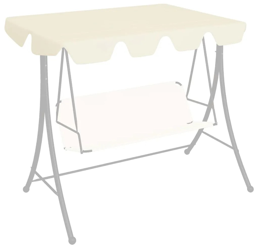 Toldo suplente baloiço jardim 150/130x70/105cm 270g/m² creme