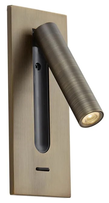 Candeeiro de Parede Moderno Bronze Escuro Incl. LED - Plaza Moderno