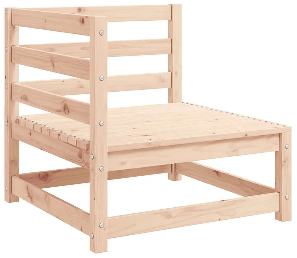 3 pcs conjunto lounge de jardim pinho maciço
