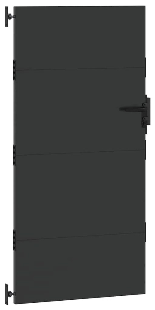 Portão de Jardim Preto 105 x 175 cm Aço com Revestimento em Pó