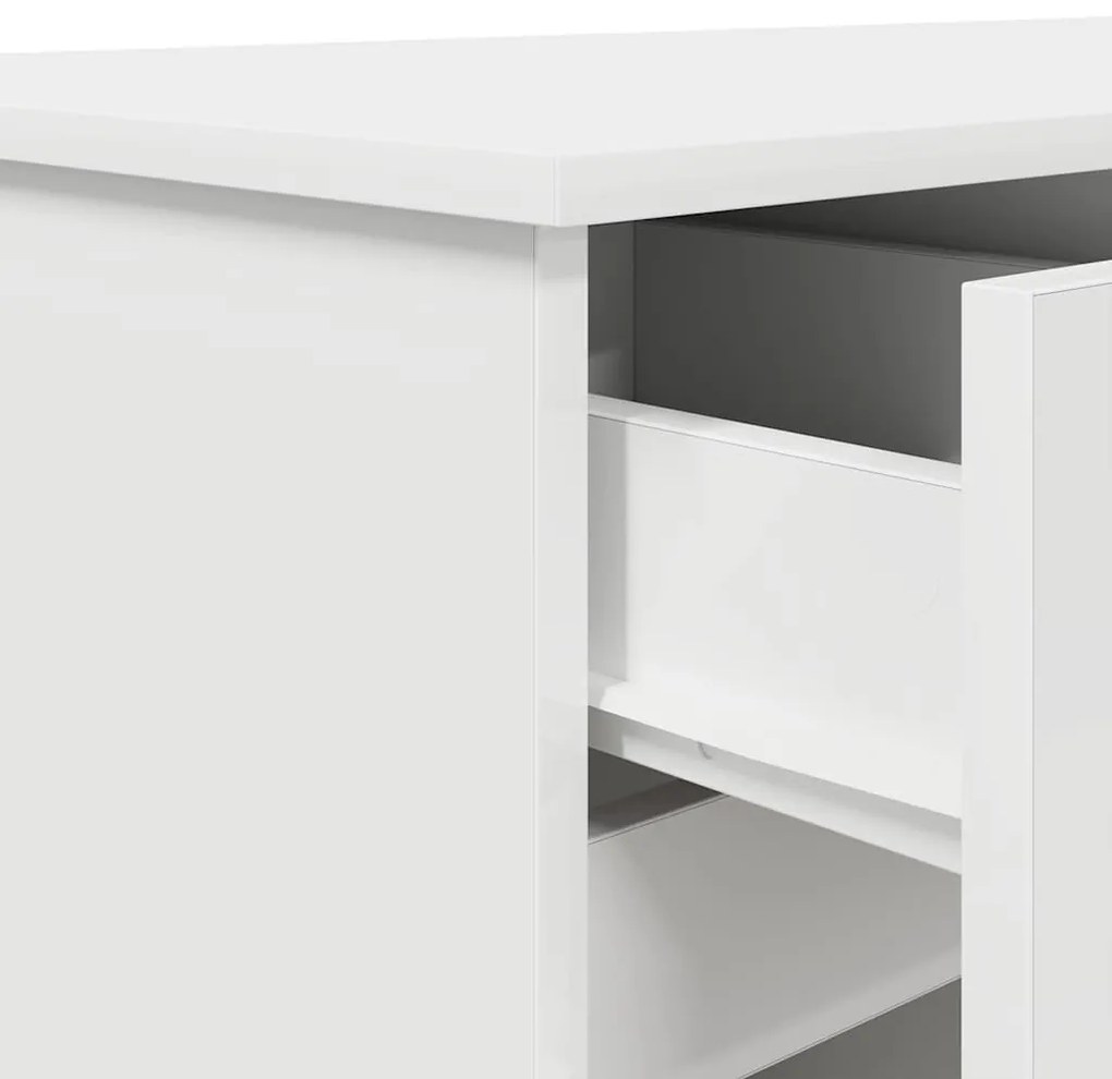 Mesa vidaXL Branca 140x49x76 cm Madeira engenheirada