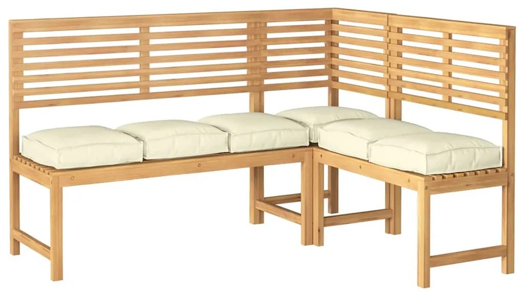 Almofadas de Palete para Assento 6 pcs Creme 40x40x8 cm Tecido Oxford