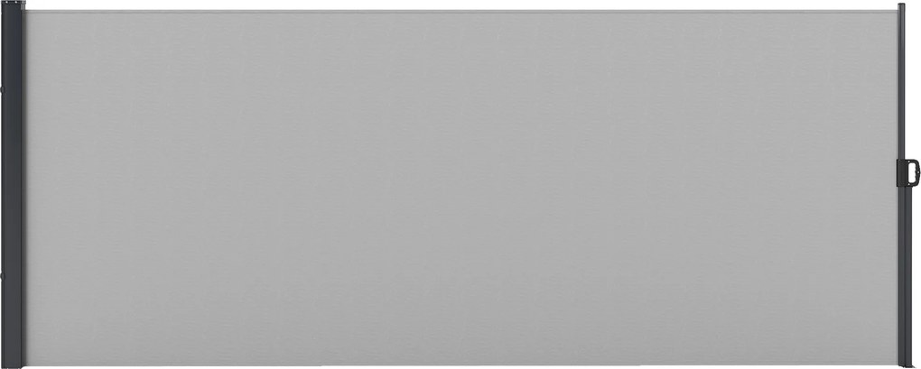 Outsunny Tela lateral da loja Retrátil 4x1,60 m Alumínio Poliéster Anti UV Alta densidade 180 g/㎡ Cinzento | Aosom Portugal