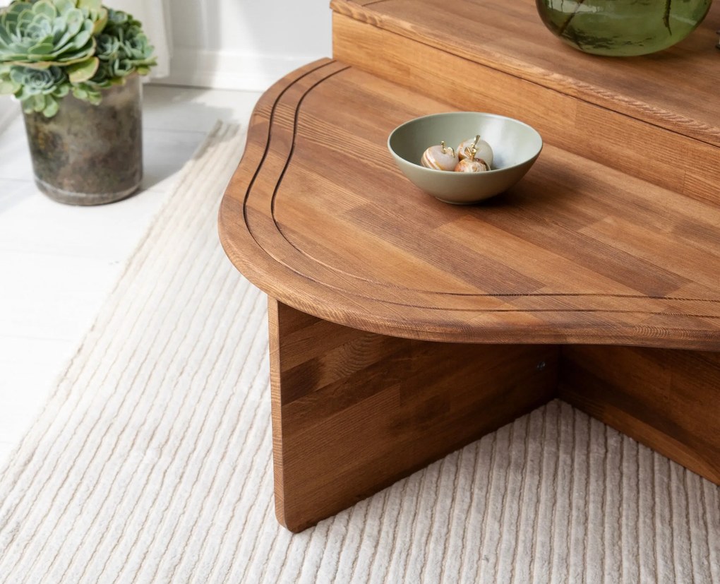 Mesa de Café Altopiano - Castanho - 90x40x45cm e 90x32x45cm