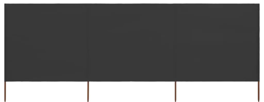 47142 vidaXL Para-vento com 3 painéis em tecido 400x80 cm antracite