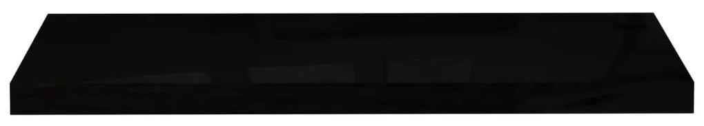 Prateleira de parede suspensa 80x23,5x3,8 cm MDF preto