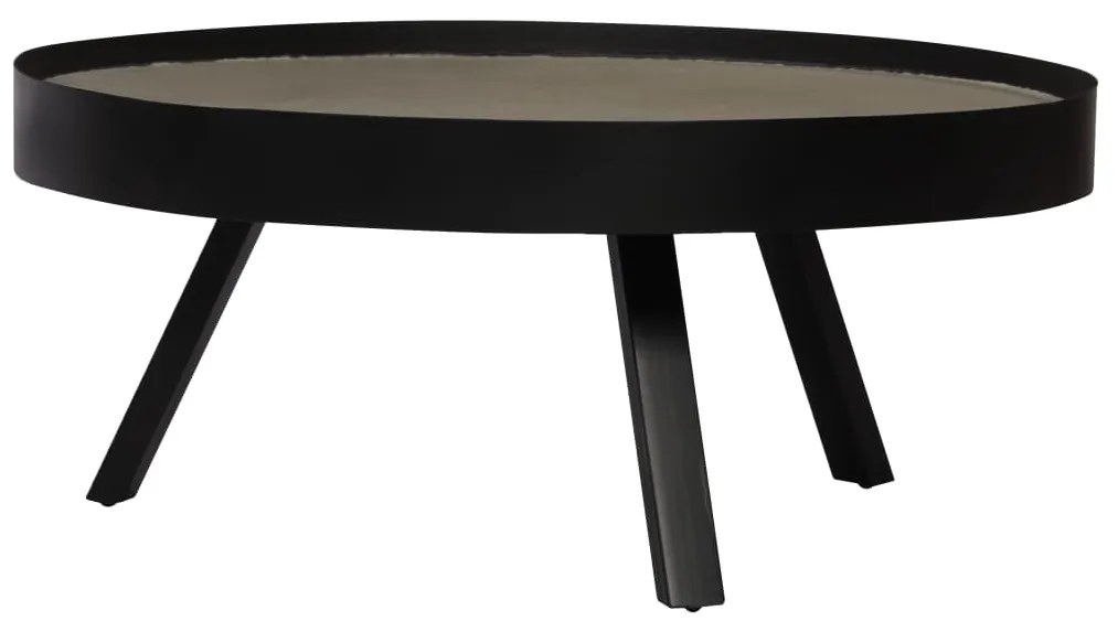 Mesa de centro com tampo em cimento 74x32cm