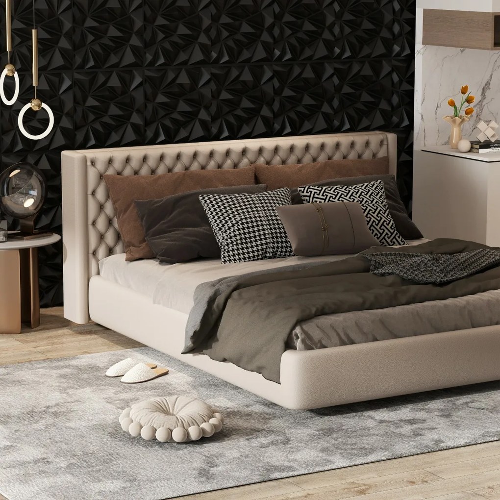 40 peças de painéis de parede 3D, azulejos de parede de PVC com padrões decorativos de diamante, painéis quadrados autoadesivos para 10㎡ brancos