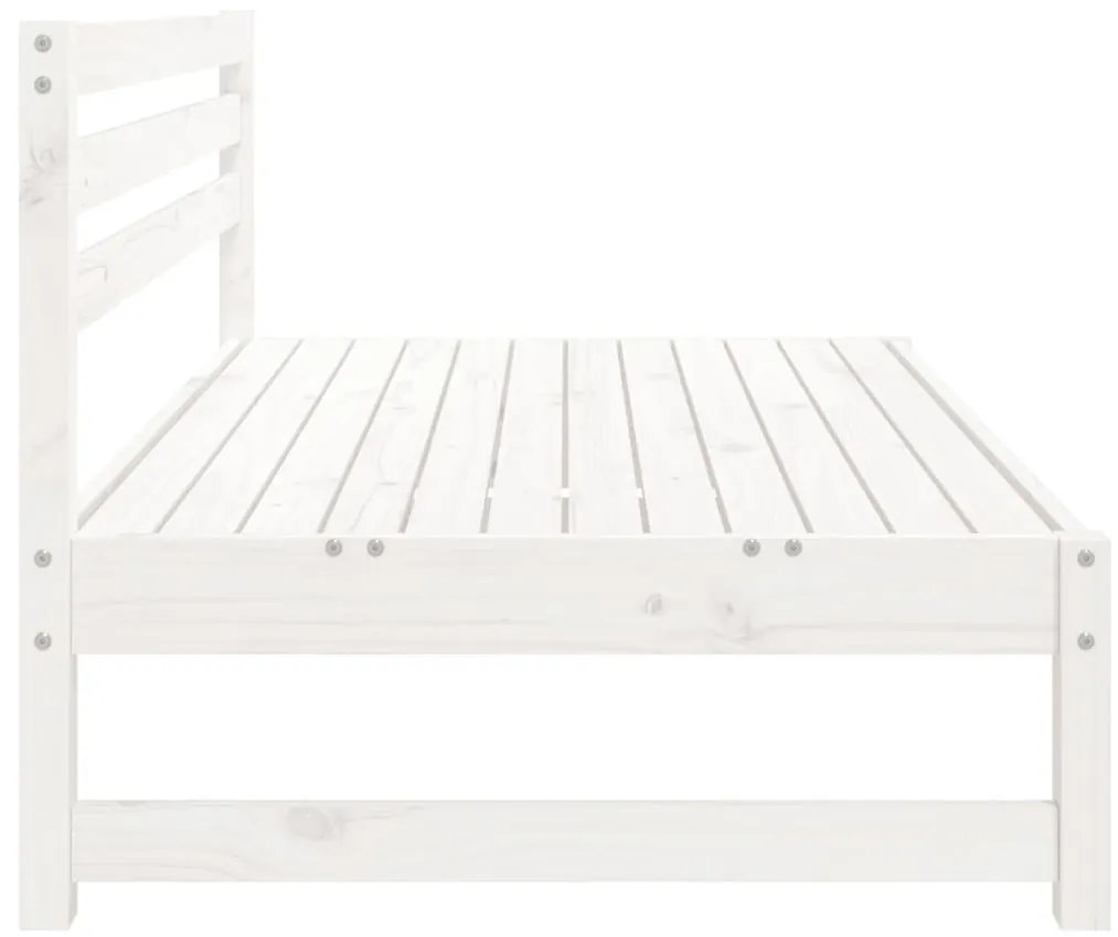 Sofá de centro para jardim 120x80 cm pinho maciço branco