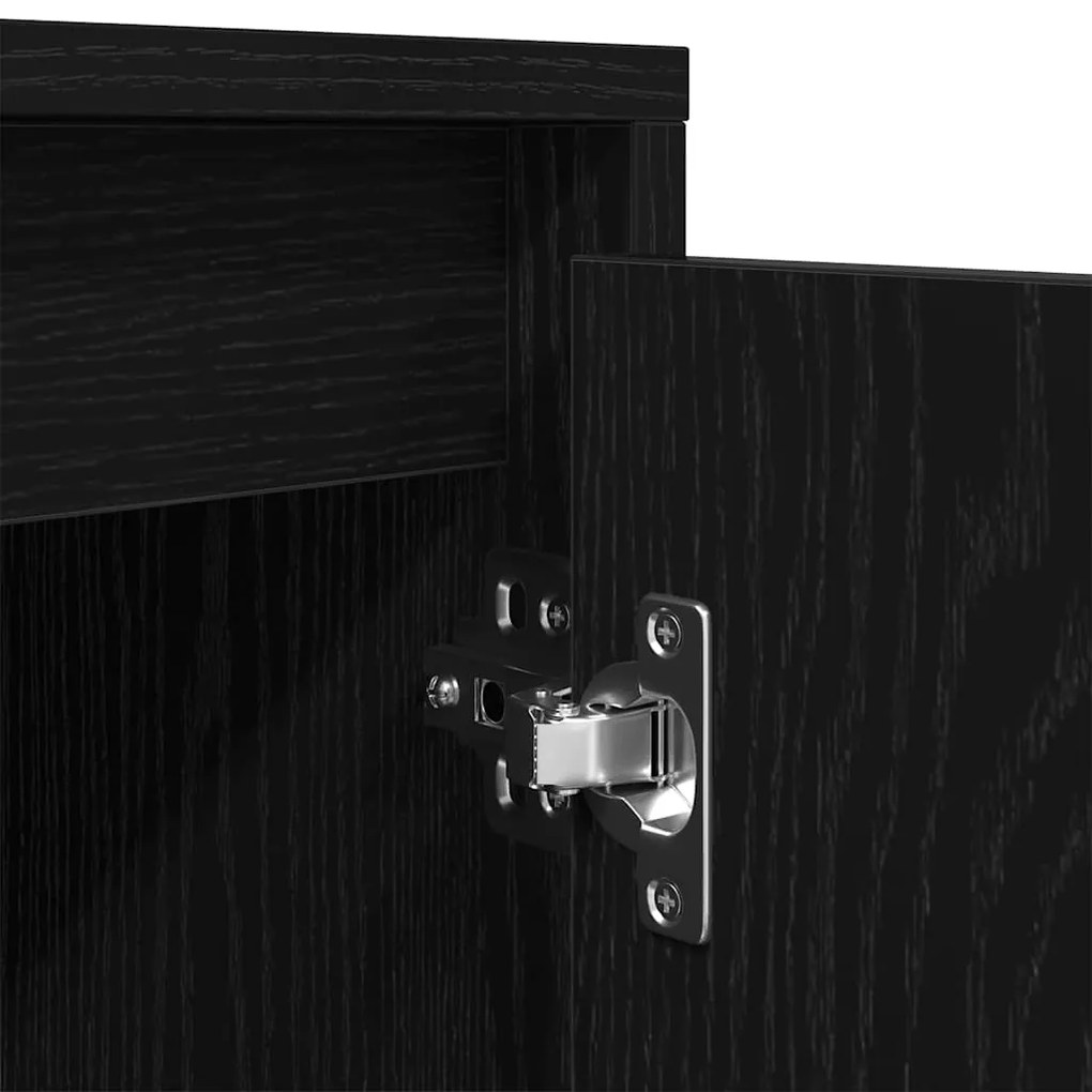 Móvel de TV com luzes LED 100x41x50 cm carvalho preto
