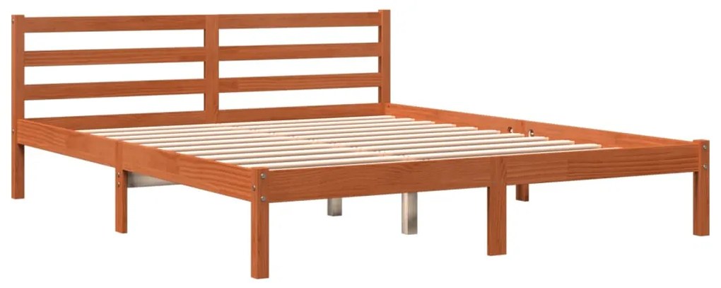 Cama sem colchão 180x200 cm pinho maciço castanho-mel