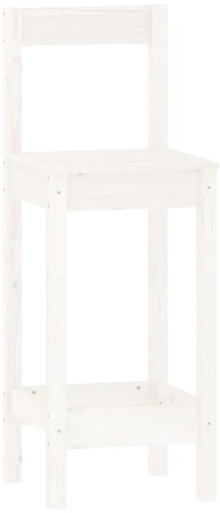 3 pcs conjunto de bar pinho maciço branco