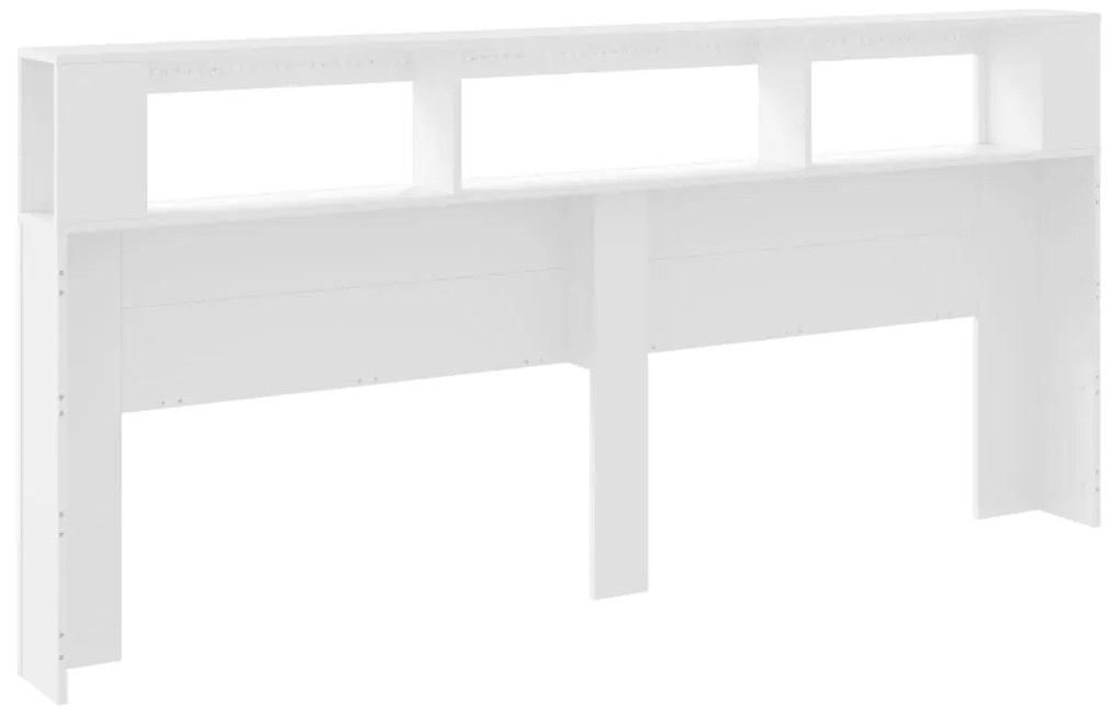 Cabeceira de Cama Giancarlo com Luzes LED - 220cm - Branco - Design Mo