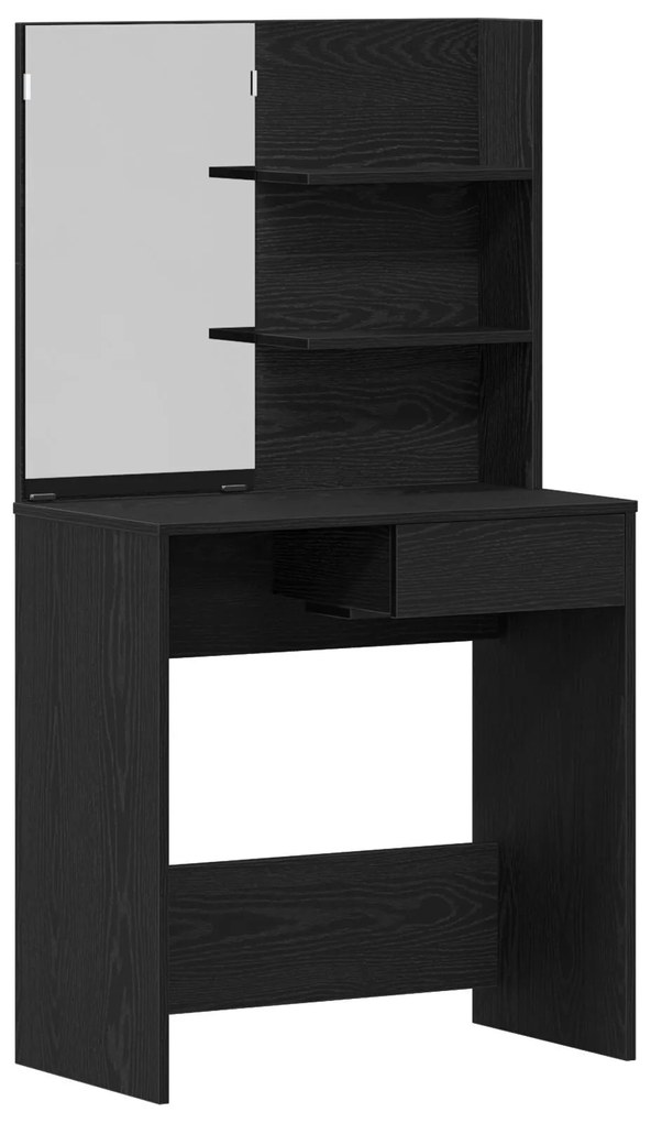 Conjunto de Tocador vidaXL Carvalho Preto Madeira de Engenharia, Tocad