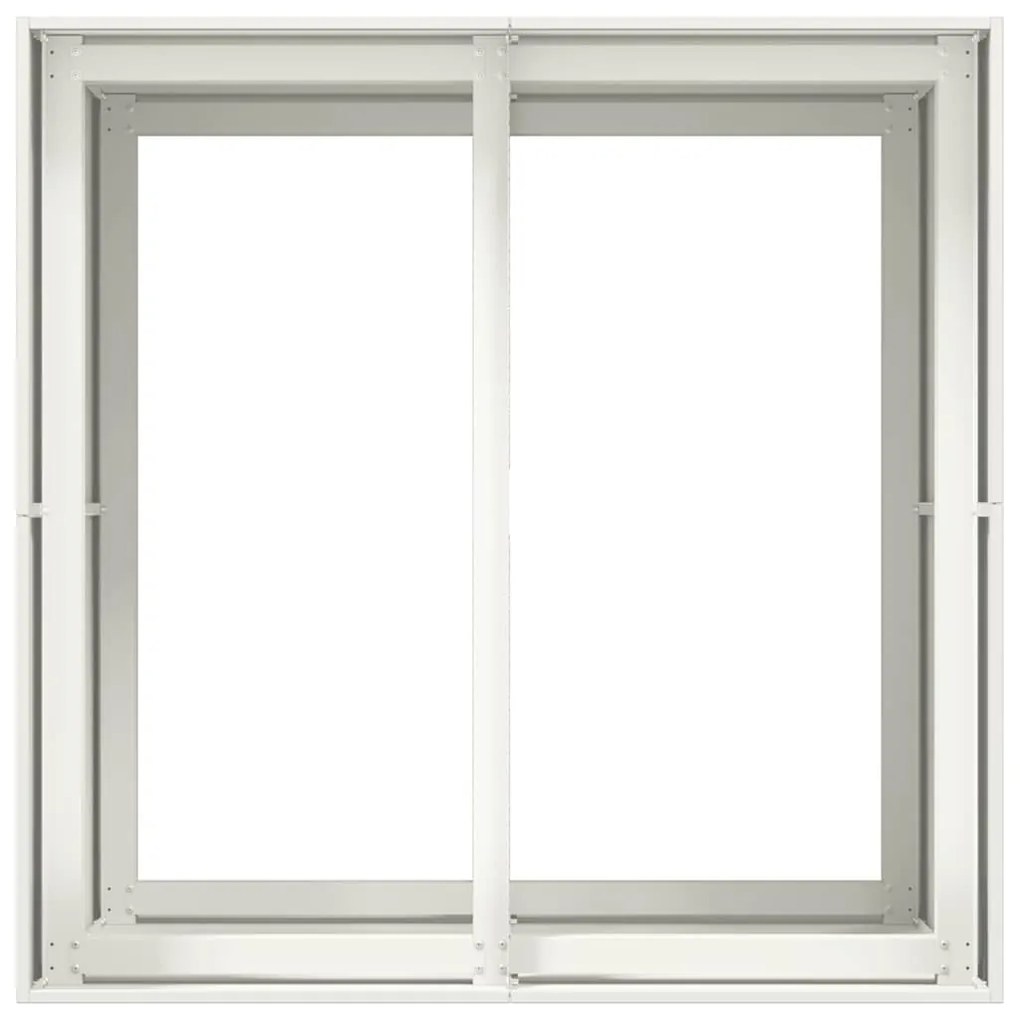 Vaso floreira 80x80x80 cm aço branco