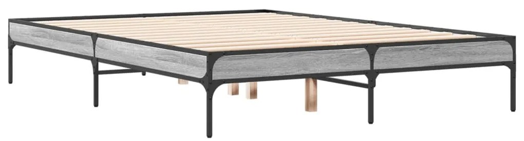 Estrutura cama 140x190 cm derivados de madeira/metal