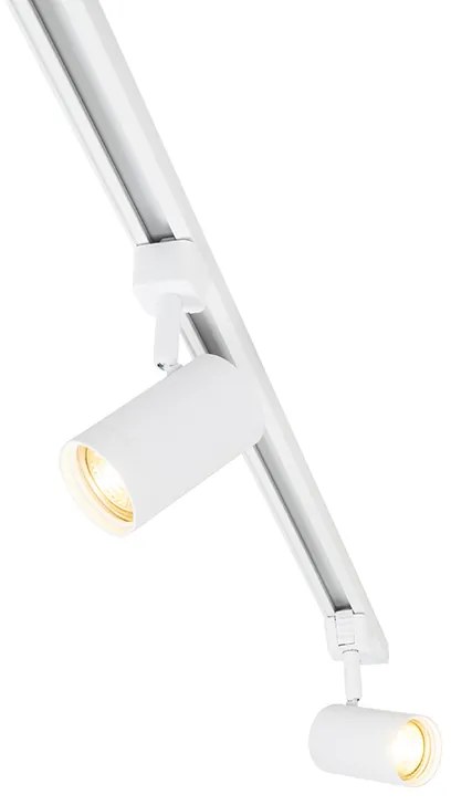 LED Sistema de iluminação de trilho inteligente branco monofásico 5 luzes com Wi-Fi GU10 - Iconic Jeana Moderno