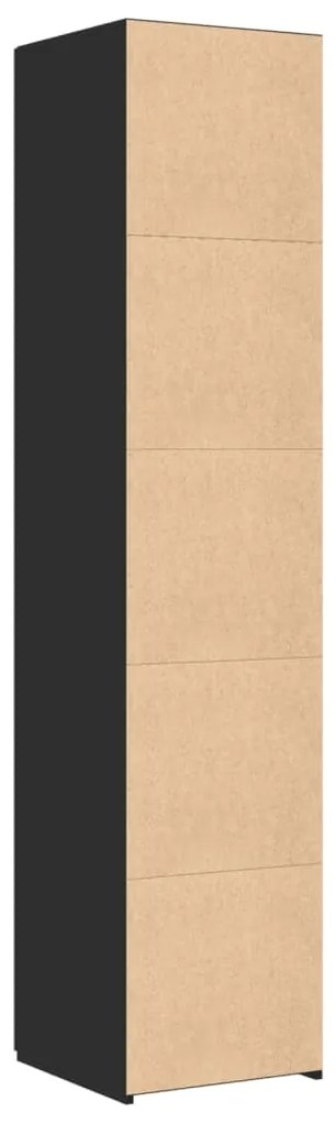 Armário alto 40x42,5x185 cm derivados de madeira preto
