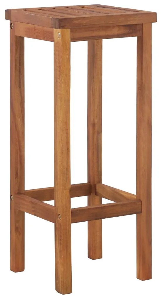 Bancos de bar 6 pcs madeira de acácia maciça
