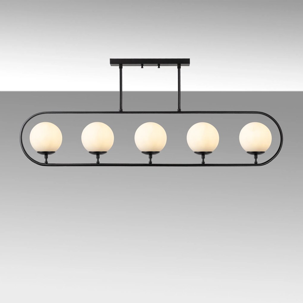Chandelier Jewel – Preto e Branco – 122 x 15 cm